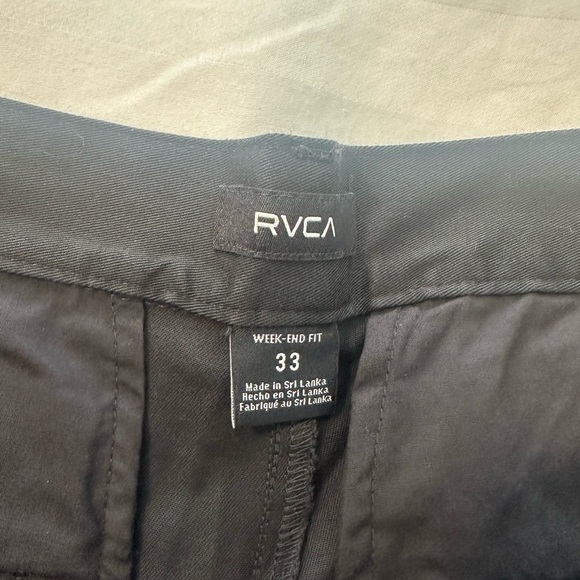 RVCA Men's Black Flat Front Shorts - Picture 3 of 3